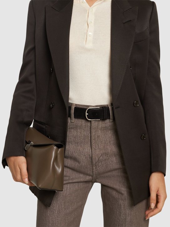 Toteme: Ceinture large en daim - women_1 | Luisa Via Roma