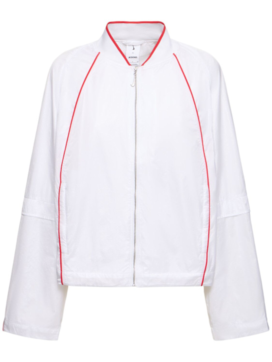 Nike: Veste de survêtement Jacquemus - Blanc/Rouge - women_0 | Luisa Via Roma