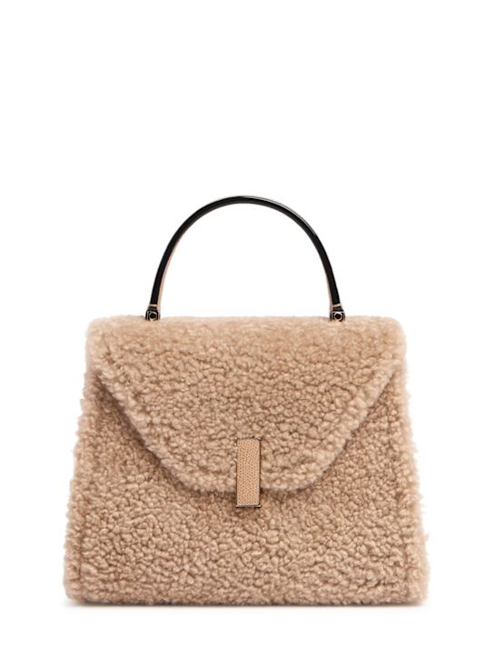 Valextra: Sac à main mini en shearling Iside - Cachemire - women_0 | Luisa Via Roma