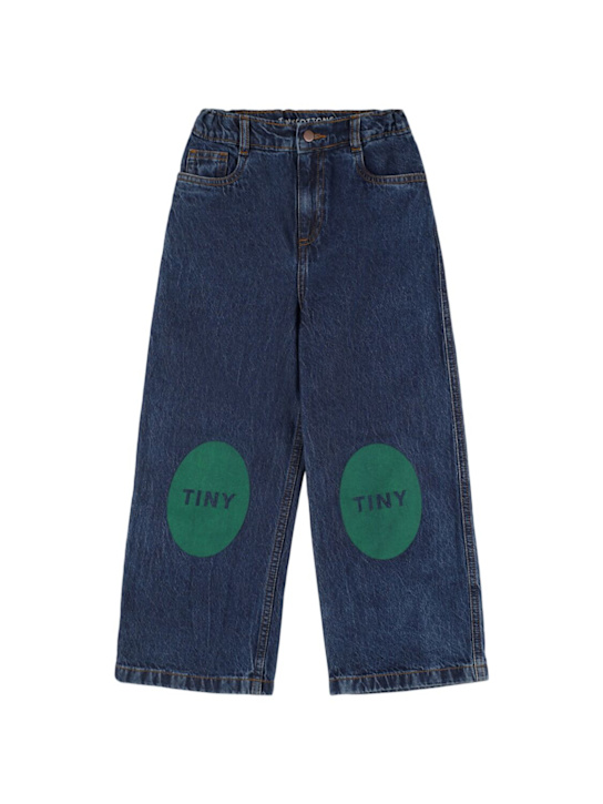 Tiny Cottons: Jeans de algodón - Azul/Verde - kids-girls_0 | Luisa Via Roma