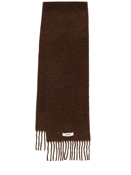Jacquemus: L'Echarpe Carro mohair blend scarf - women_0 | Luisa Via Roma