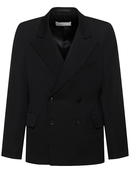 Maison Margiela: Double breasted wool blazer - men_0 | Luisa Via Roma