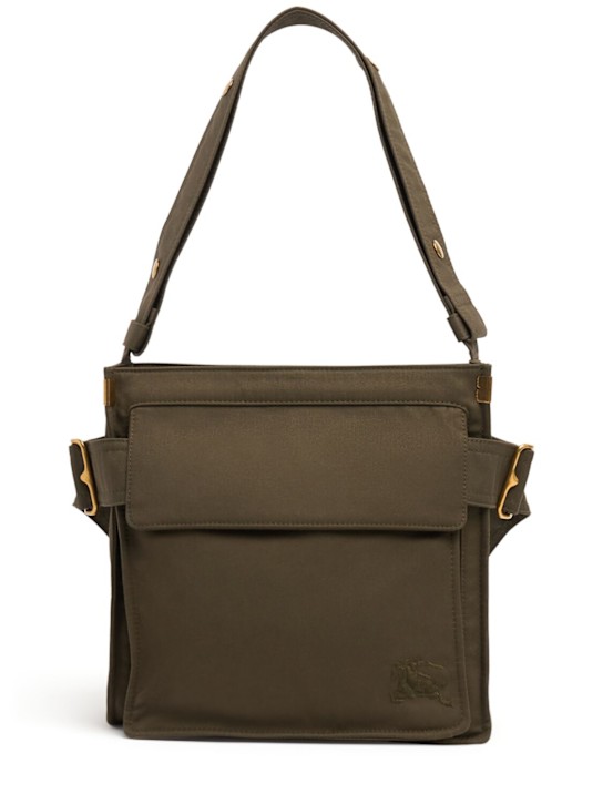 Burberry: Petit sac cabas en toile Trench - men_0 | Luisa Via Roma
