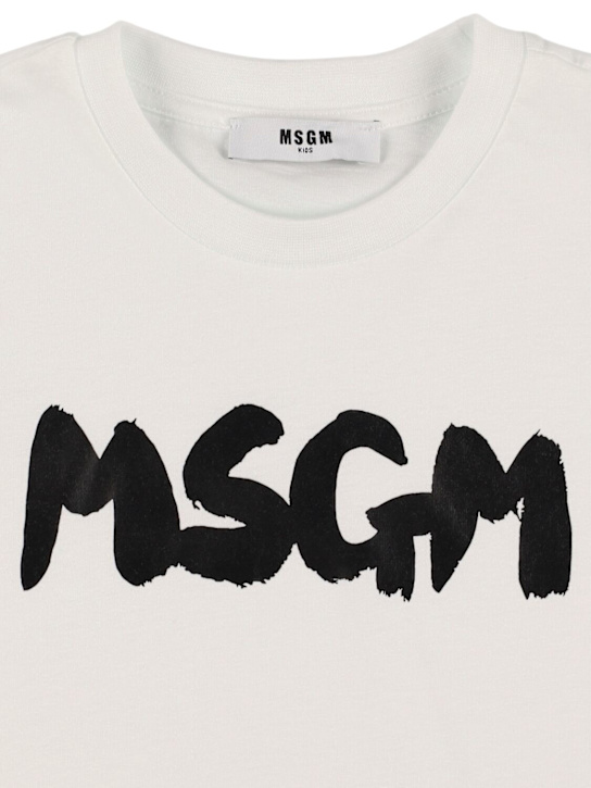 MSGM: Printed cotton jersey t-shirt - kids-boys_1 | Luisa Via Roma
