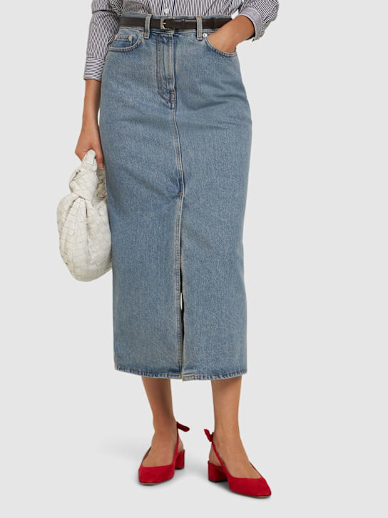 Aquazzura: 35mm Very Bow Tie suede slingbacks - women_1 | Luisa Via Roma