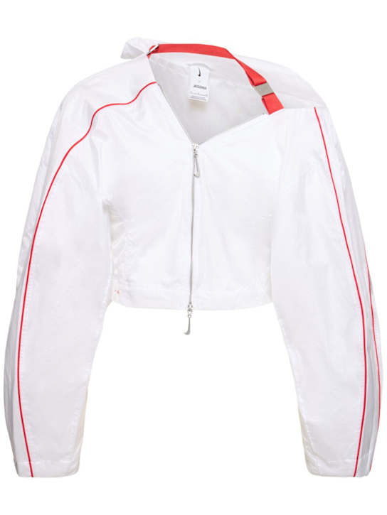 Nike: Jacquemus track jacket - White/Red - women_0 | Luisa Via Roma