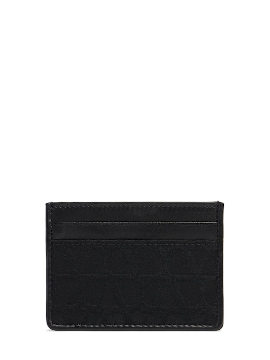 Valentino Garavani: Toile iconograph card holder - Black - men_0 | Luisa Via Roma