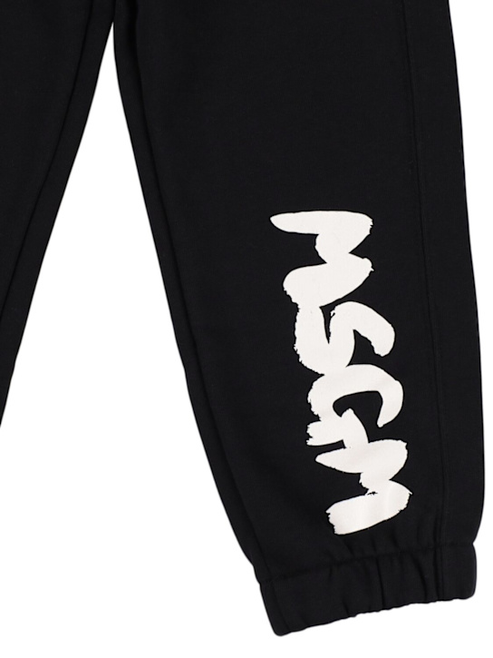 MSGM: Pantaloni in felpa di cotone - kids-girls_1 | Luisa Via Roma