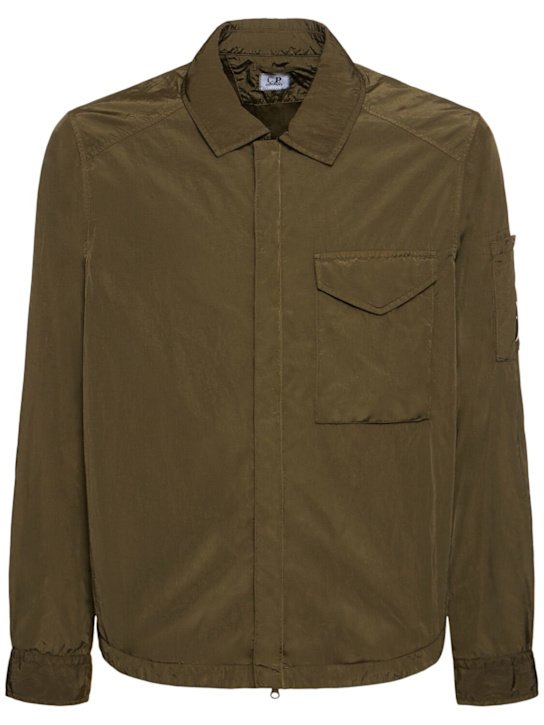 C.P. Company: Chrome-R Lens overshirt - Green - men_0 | Luisa Via Roma