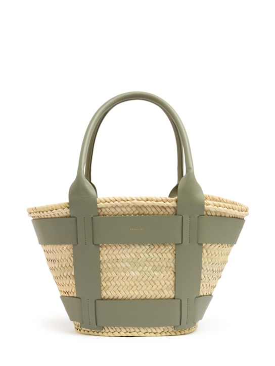 DeMellier: Santorini palm & leather tote bag - women_0 | Luisa Via Roma