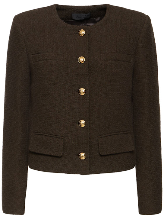 Nili Lotan: Paige tweed bouclé jacket - women_0 | Luisa Via Roma