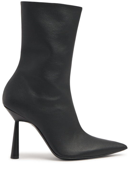 Gia Borghini: 100mm Ros7 ankle boots - Black - women_0 | Luisa Via Roma