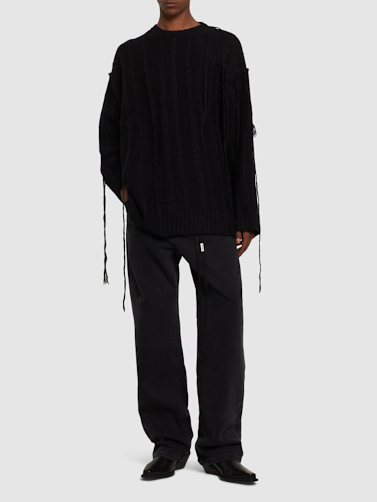 Ann Demeulemeester: Ronald 5 pockets comfort pants - Faded Grey - men_1 | Luisa Via Roma