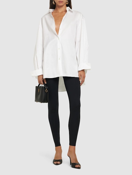 Magda Butrym: Cotton poplin shirt - Ivory - women_1 | Luisa Via Roma