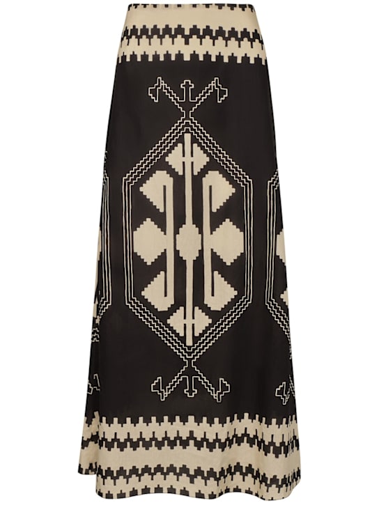 Johanna Ortiz: Vela Mayor cotton voile midi skirt - women_0 | Luisa Via Roma