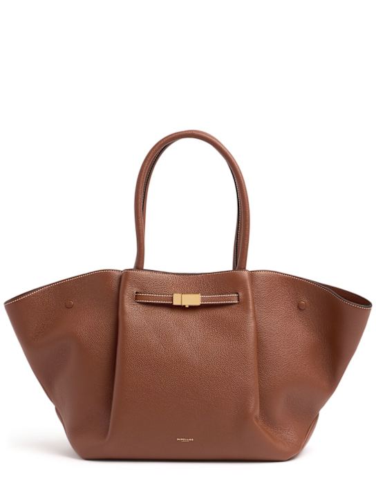DeMellier: The New York grain leather tote bag - Tan - women_0 | Luisa Via Roma