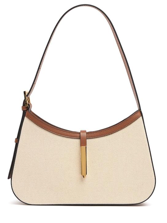 DeMellier: Tokyo canvas shoulder bag - Canvas/Tan - women_0 | Luisa Via Roma