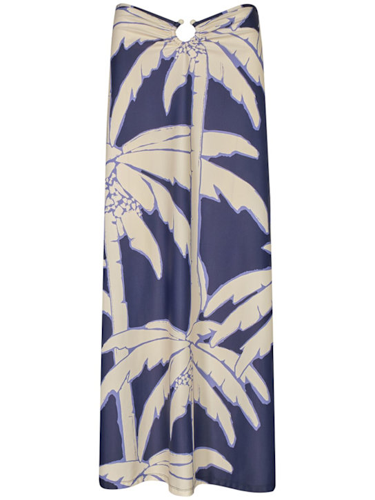 Johanna Ortiz: Palms Breath Of Life lycra midi skirt - women_0 | Luisa Via Roma