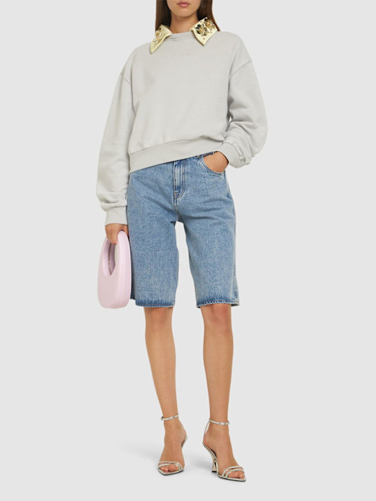 Embellished cotton jersey sweatshirt - Thumbnail 2