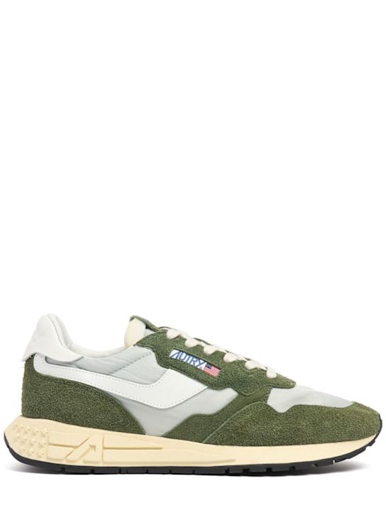 Autry: Reelwind low sneakers - Green/Grey - men_0 | Luisa Via Roma