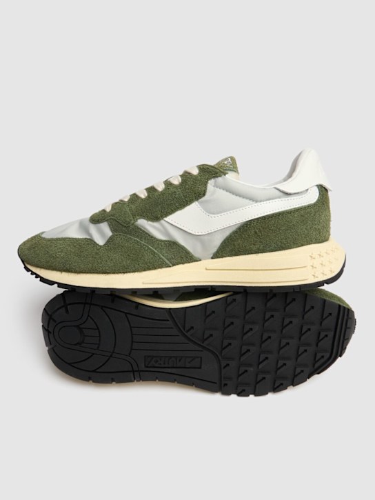 Autry: Reelwind low sneakers - Green/Grey - men_4 | Luisa Via Roma