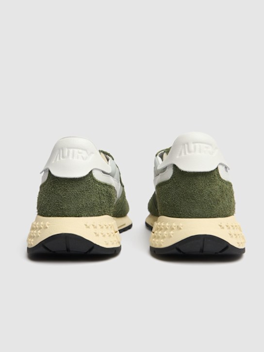 Autry: Reelwind low sneakers - Green/Grey - men_3 | Luisa Via Roma