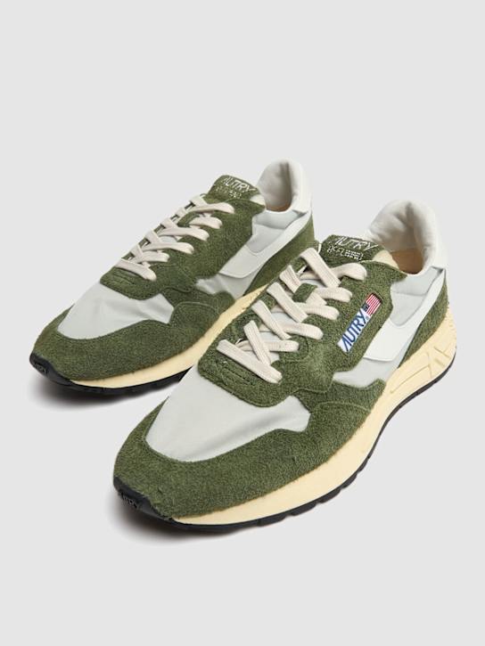 Autry: Reelwind low sneakers - Green/Grey - men_2 | Luisa Via Roma