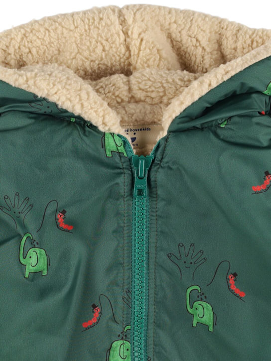 Weekend House Kids: Hooded poly padded jacket - Green - kids-girls_1 | Luisa Via Roma