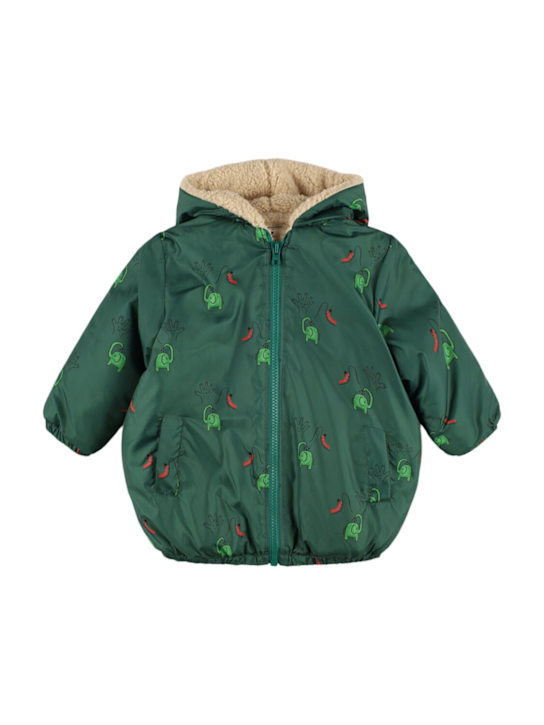 Weekend House Kids: Hooded poly padded jacket - Green - kids-girls_0 | Luisa Via Roma