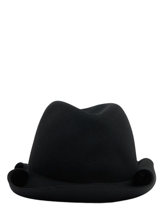 Yohji Yamamoto: Roll brim wool hat - men_0 | Luisa Via Roma