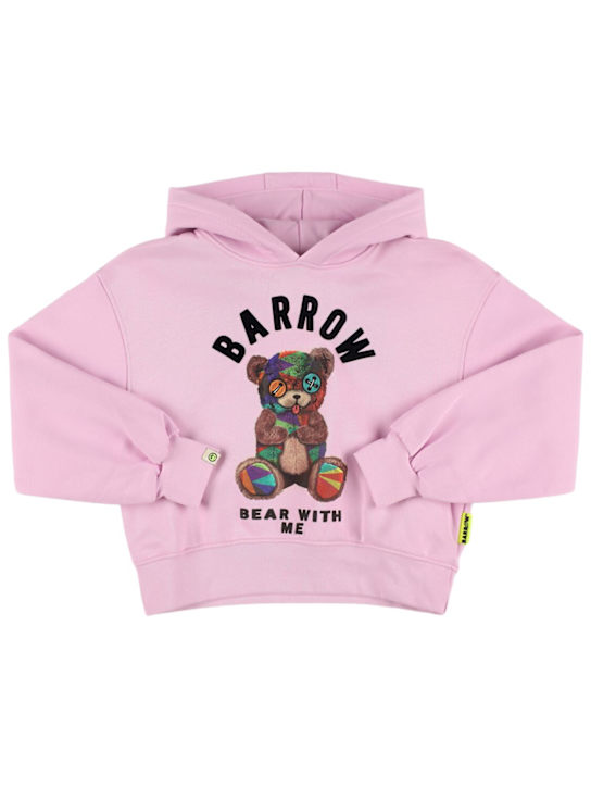 Barrow: Felpa in cotone con cappuccio - kids-girls_0 | Luisa Via Roma