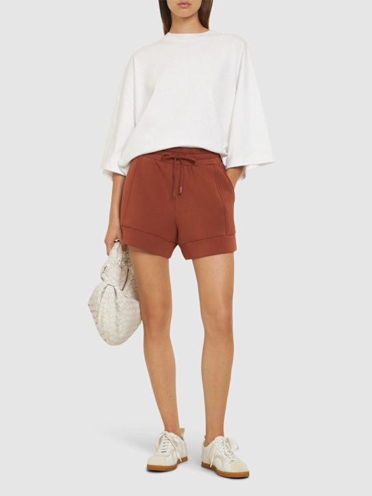 Varley: Atrium high rise shorts 4.5" - Mocha Biscuit - women_1 | Luisa Via Roma