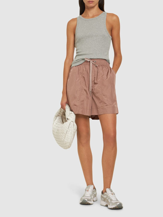 Varley: Ralph woven nylon shorts - Antler - women_1 | Luisa Via Roma