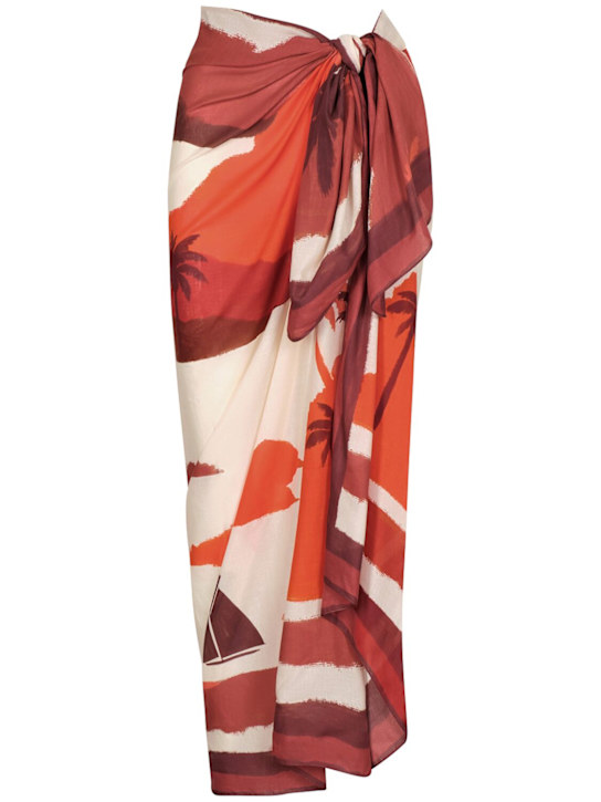 Johanna Ortiz: Sailing Landscapes cotton voile pareo - women_0 | Luisa Via Roma