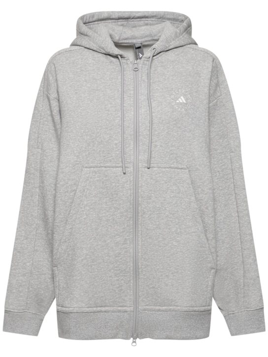adidas By Stella McCartney: ASMC oversize full zip hoodie - women_0 | Luisa Via Roma