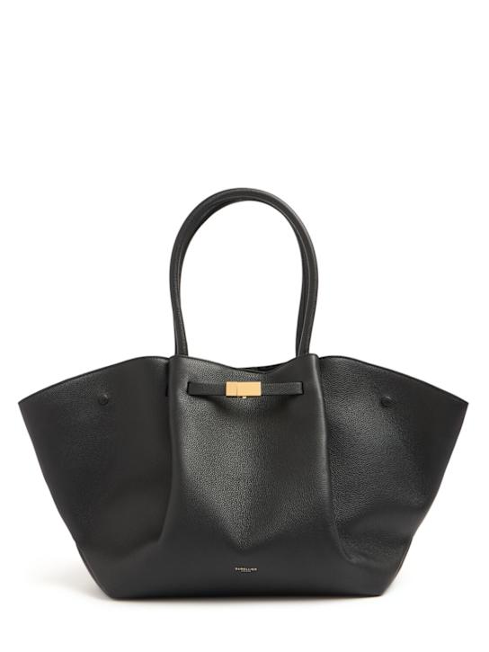 DeMellier: New York grain leather tote bag - Black - women_0 | Luisa Via Roma