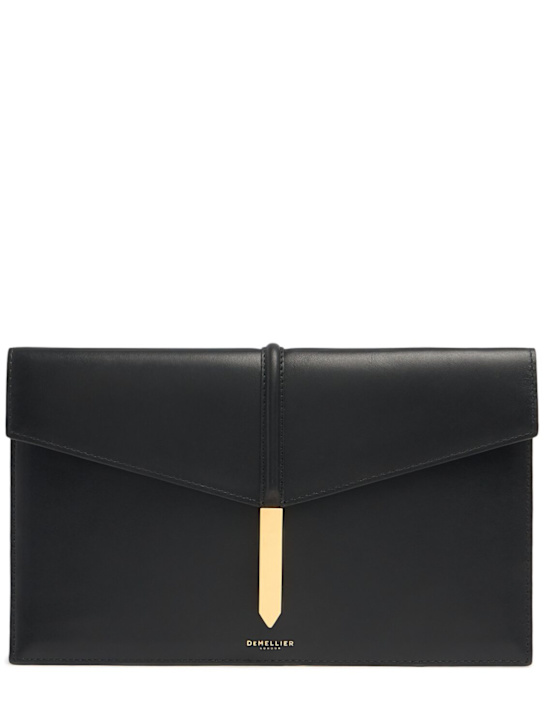 DeMellier: Tokyo smooth leather clutch - Black - women_0 | Luisa Via Roma