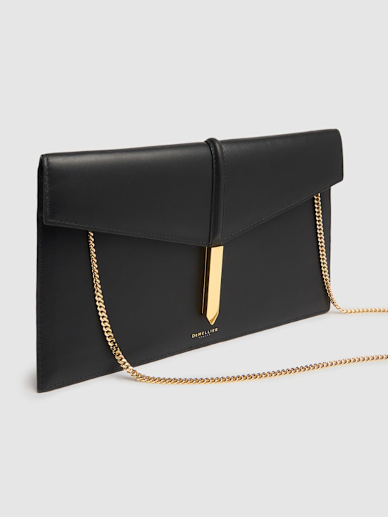 DeMellier: Tokyo smooth leather clutch - Black - women_1 | Luisa Via Roma