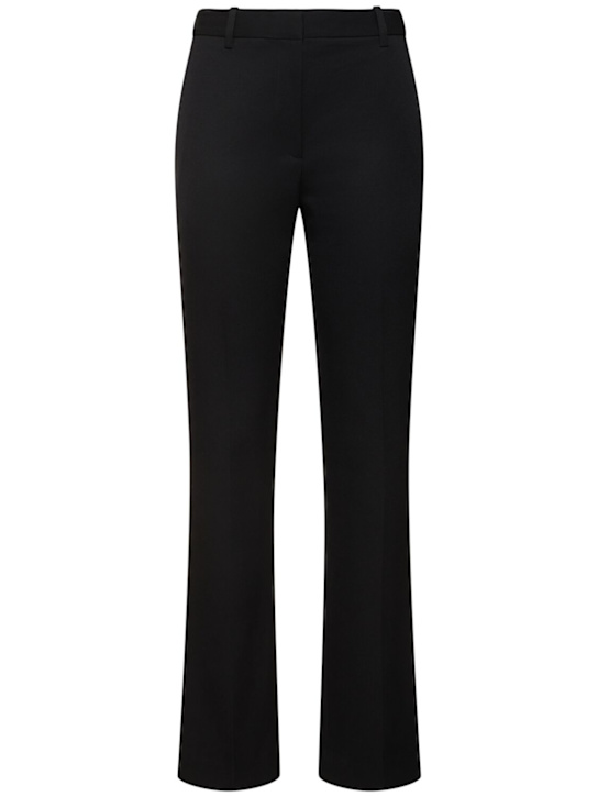 Nili Lotan: Anatole wool gabardine straight pants - Black - women_0 | Luisa Via Roma