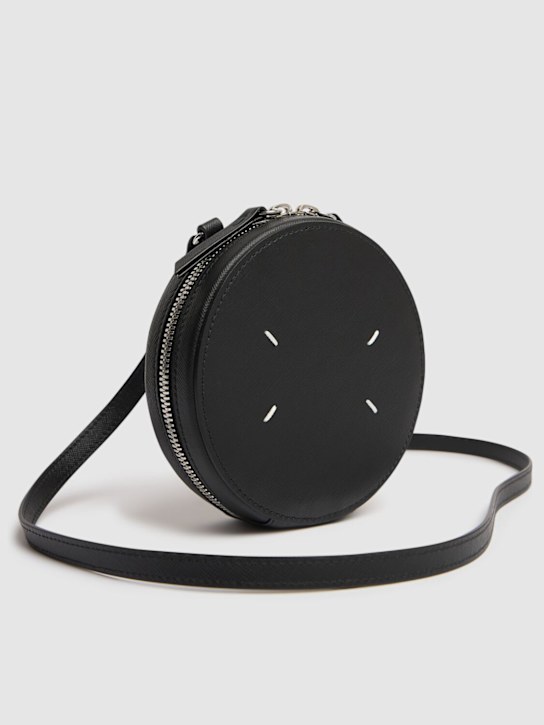 Maison Margiela: Saffiano micro circle bag - Black - women_1 | Luisa Via Roma