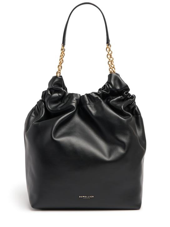 DeMellier: Sac cabas en cuir lisse Miami - Noir - women_0 | Luisa Via Roma