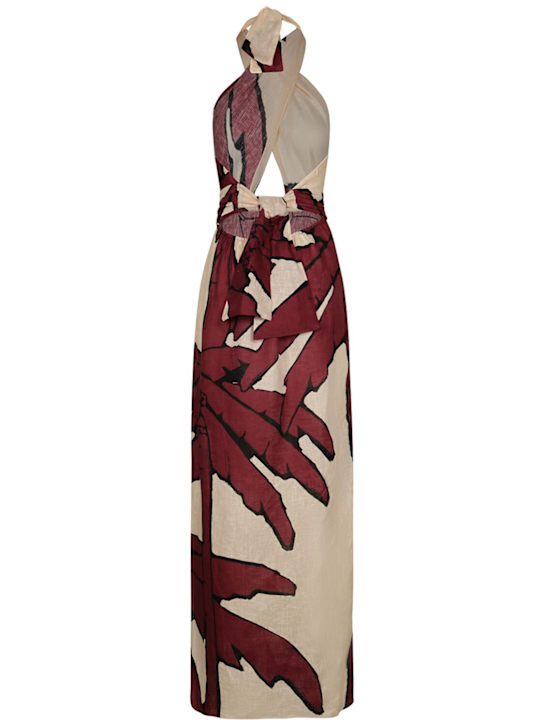 Johanna Ortiz: Wonders Of The Sea linen maxi dress - women_1 | Luisa Via Roma