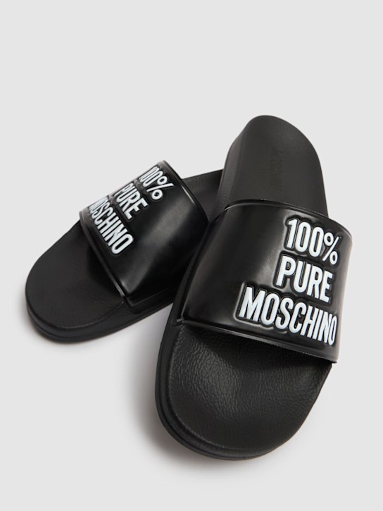 Moschino: 100% Pure Moschino slide sandals - men_1 | Luisa Via Roma