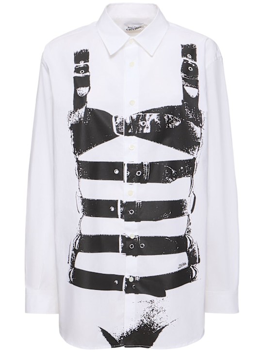 Jean Paul Gaultier: Printed poplin shirt - women_0 | Luisa Via Roma