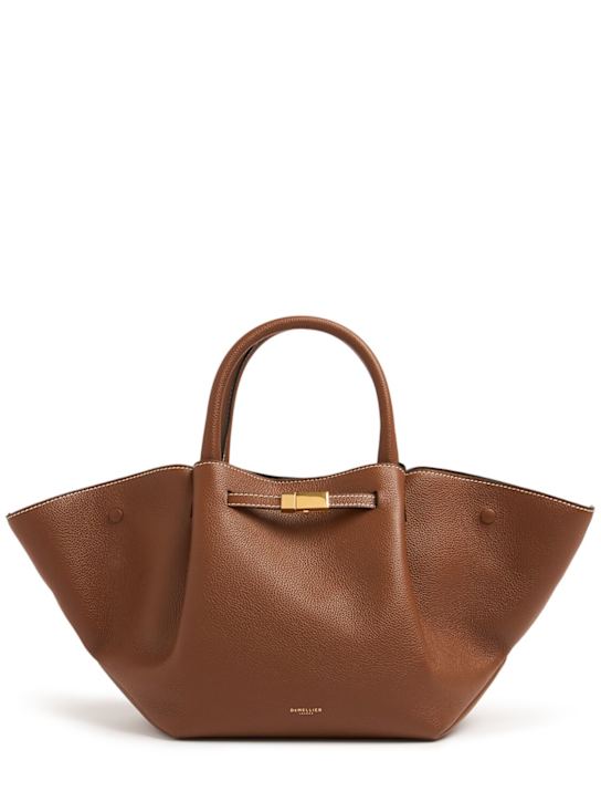 DeMellier: Midi New York grained leather tote bag - women_0 | Luisa Via Roma