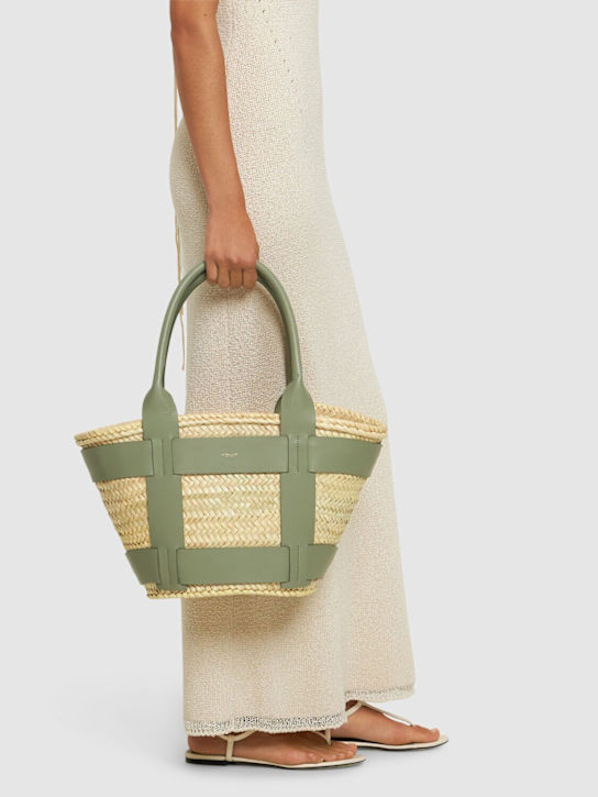 DeMellier: Santorini palm & leather tote bag - women_1 | Luisa Via Roma