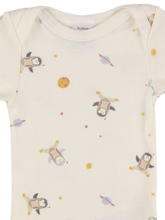 Petit Bateau: Set of 5 printed cotton bodysuits - Multicolor - kids-boys_1 | Luisa Via Roma