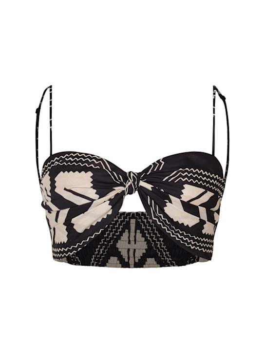 Johanna Ortiz: Nudos Del Mar cotton voile top - women_0 | Luisa Via Roma