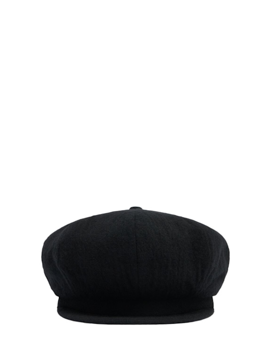 Yohji Yamamoto: Casket classical wool hat - men_0 | Luisa Via Roma