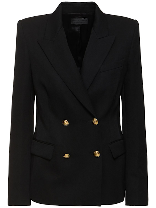 Nili Lotan: Veda wool gabardine blazer - Black - women_0 | Luisa Via Roma